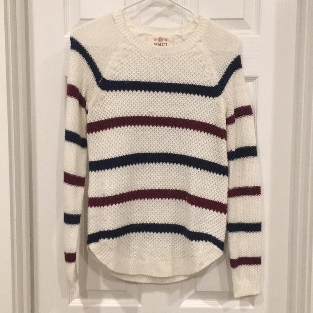 White striped sweater